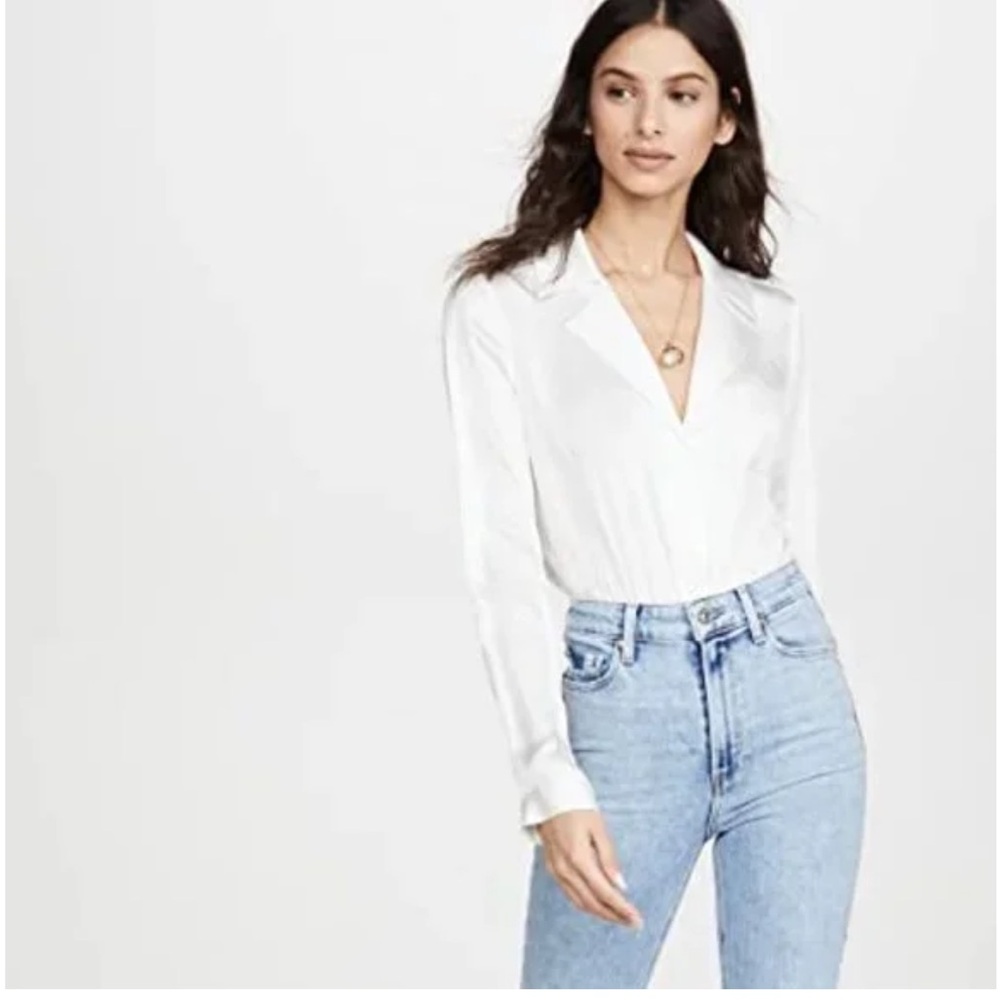 PAIGE Classic White Women's Blouse Medium